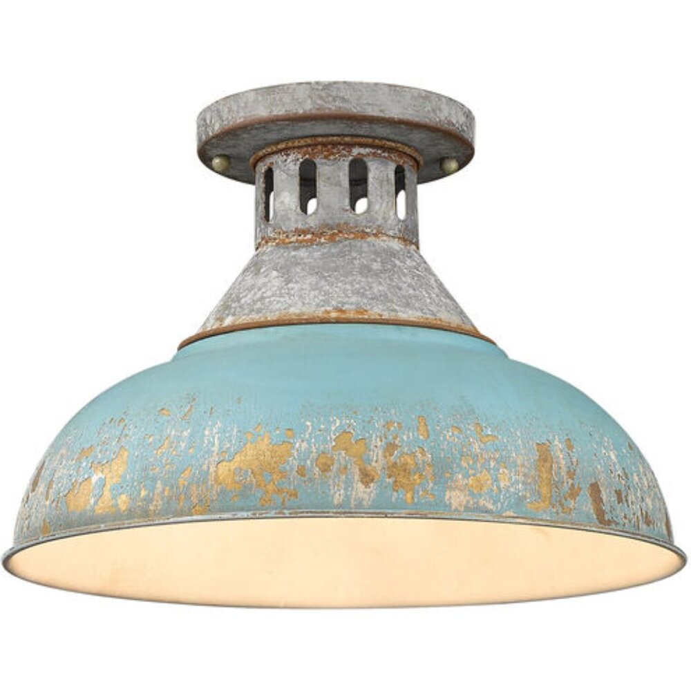 GOLDEN LIGHTING PAINTED GALVANIZED STEEL CEILING LIGHT REPLACEMENT SHADE NEW